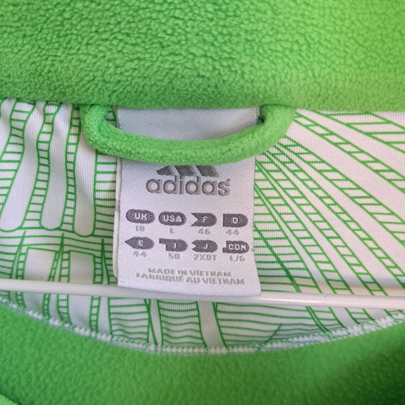 Women's Adidas Green Full Zipper Outdoor Jacket - Picture 7 of 10